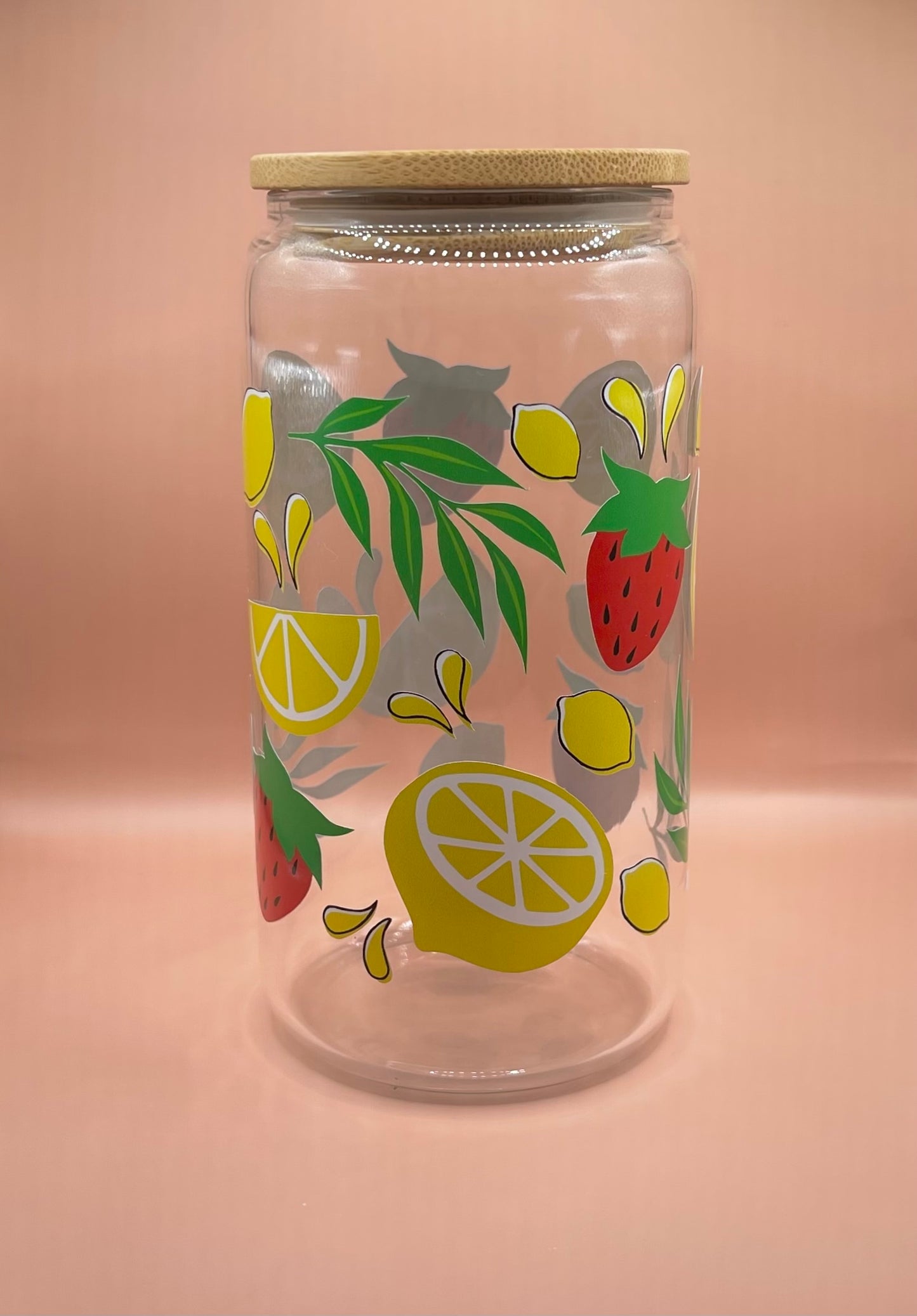 Lemon 16oz Glass Cup