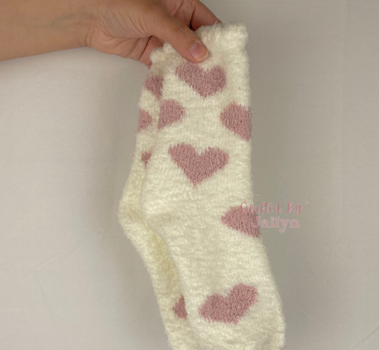 Heart Fuzzy Socks