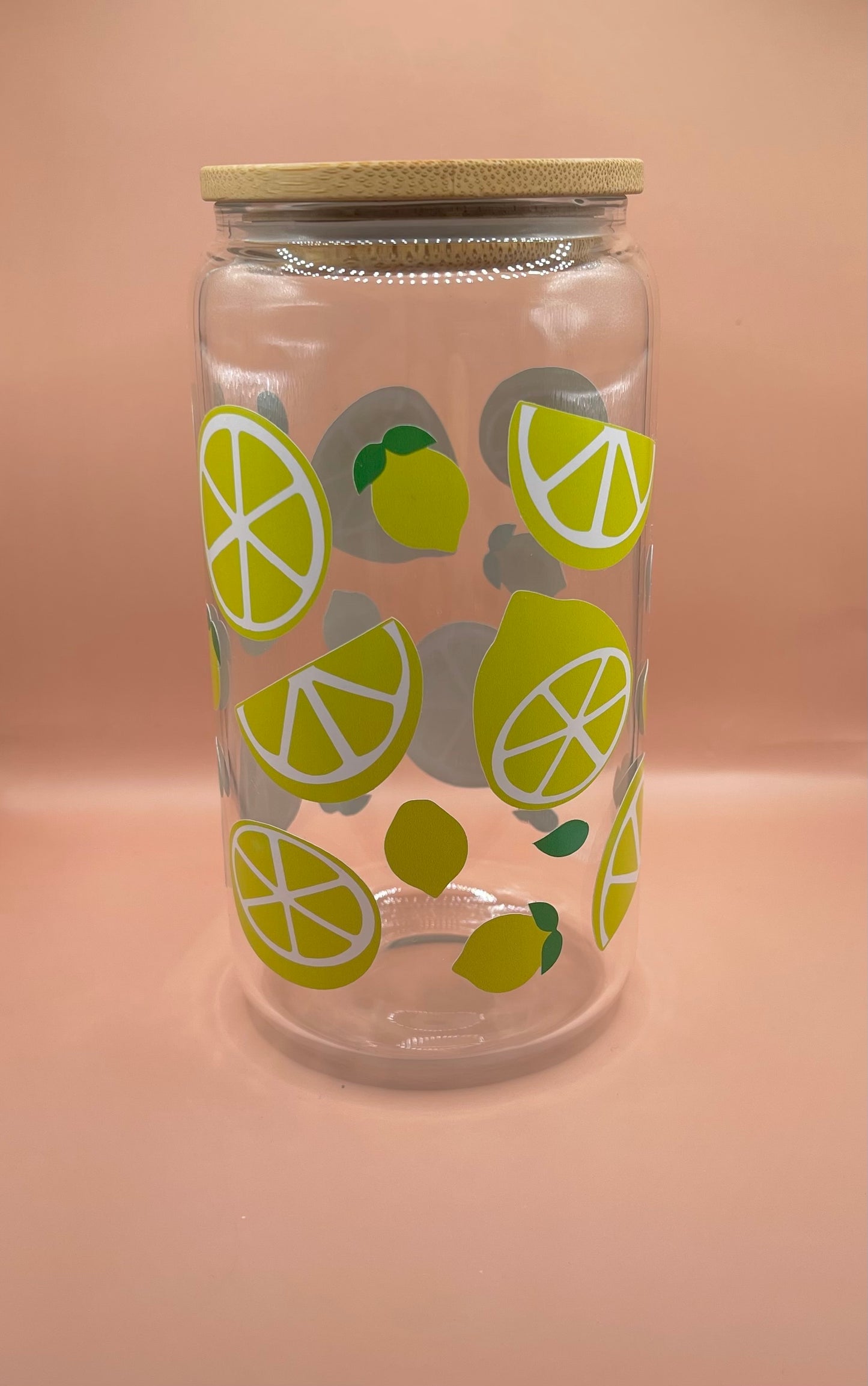 Lemon 16oz Glass Cup