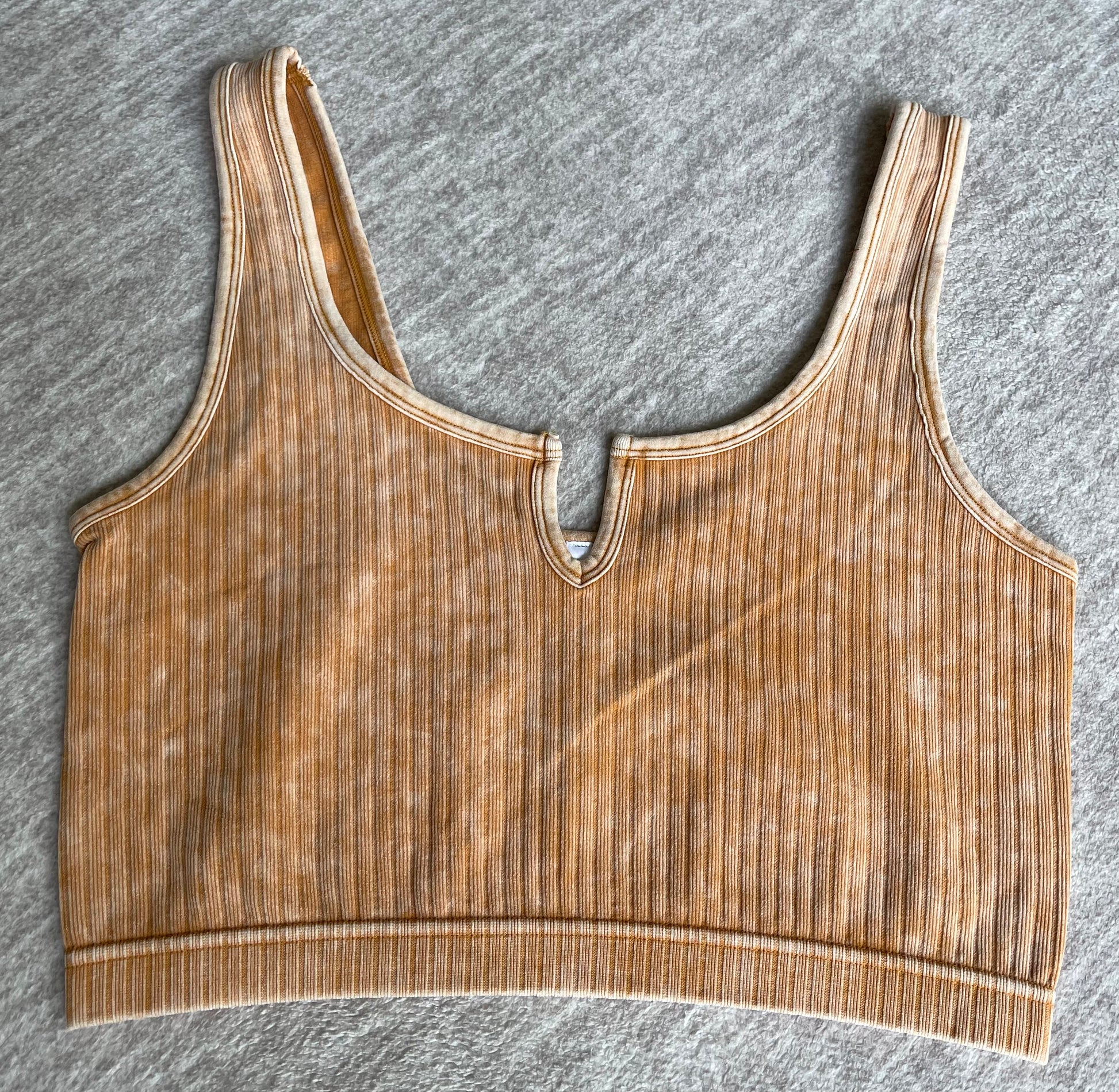 Dark Yellow V-Square Neck Bralette – Crafted by Jailyn