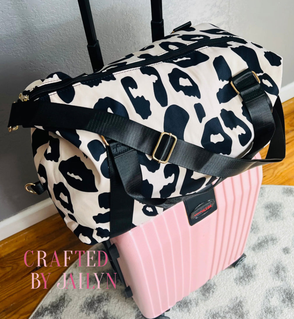 Black Cheetah Duffle Bag